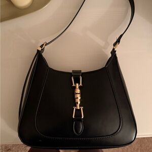 Black Leather Shoulder Bag purse